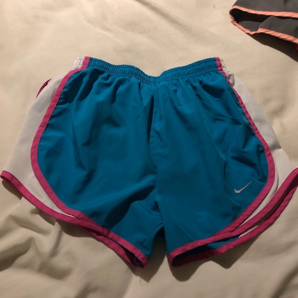 X-Small Pink and Blue Nike Shorts